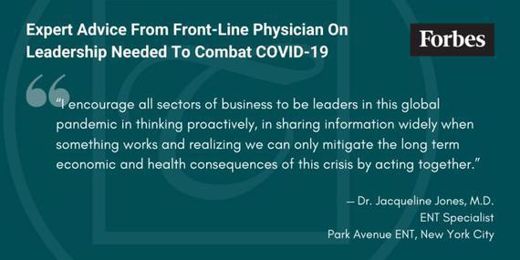Dr. Jones’ Expert Advice on Leadership Needed to Combat COVID-19